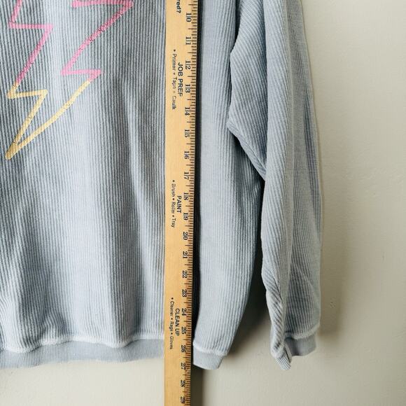 CHICA-D Light Gray, Multi Crew Neck Ribbed Sweatshirt; Size Small - Picture 3 of 9